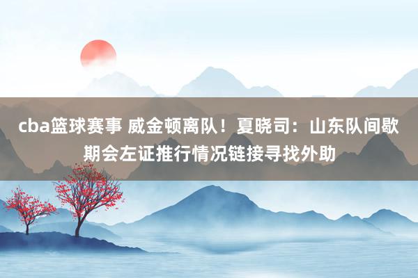 cba篮球赛事 威金顿离队！夏晓司：山东队间歇期会左证推行情况链接寻找外助