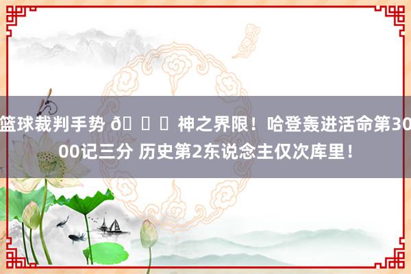 篮球裁判手势 😀神之界限！哈登轰进活命第3000记三分 历史第2东说念主仅次库里！