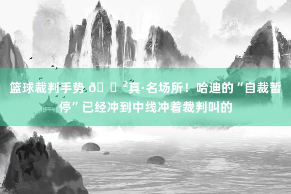 篮球裁判手势 😲真·名场所！哈迪的“自裁暂停”已经冲到中线冲着裁判叫的