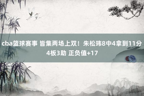 cba篮球赛事 皆集两场上双！朱松玮8中4拿到11分4板3助 正负值+17